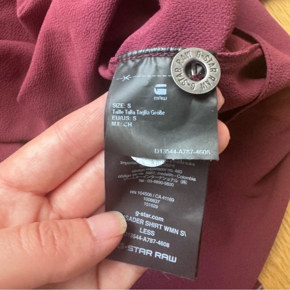 G-STAR RAW CRUSADER SLEEVELESS BLOUSE RED - S - Picture 14 of 17